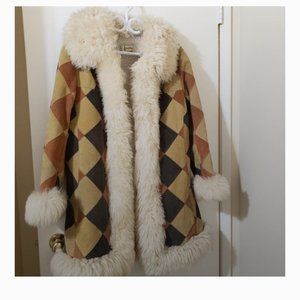 Boho Vintage Jonathan Legault suede and shearling coat